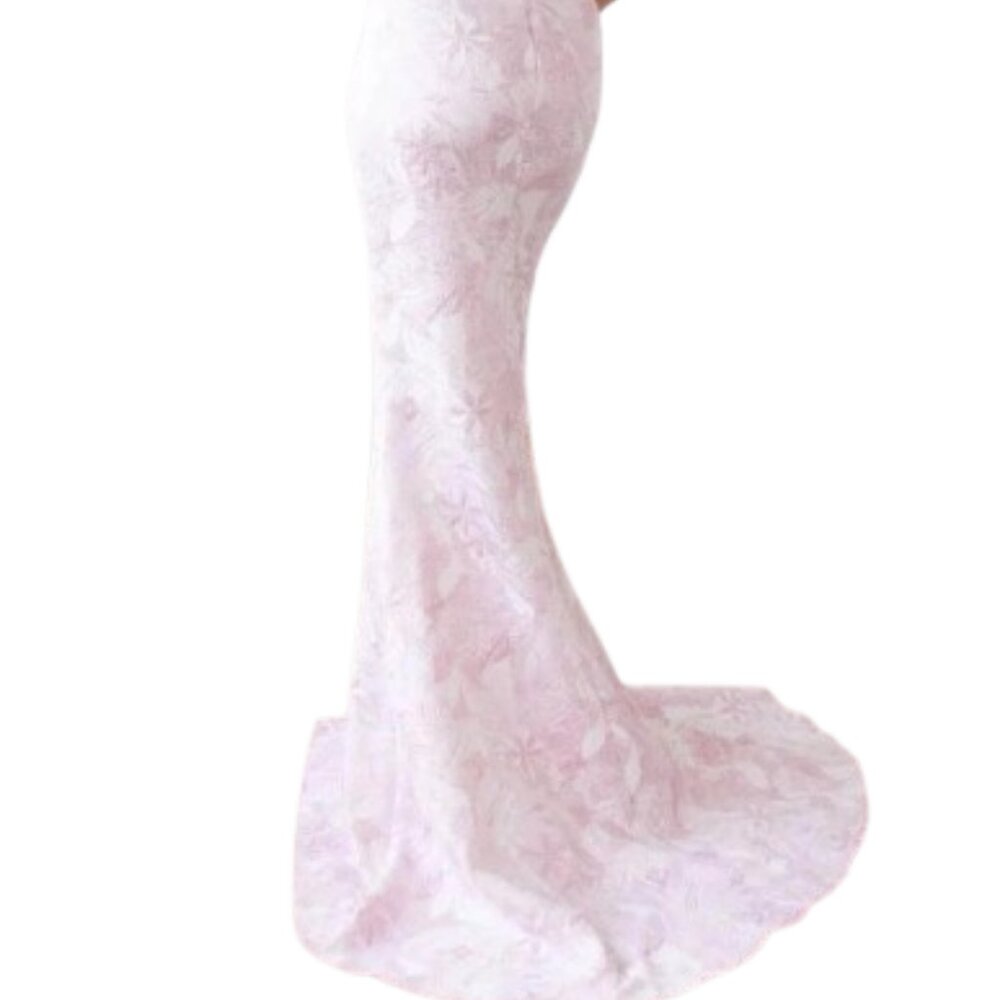 Terani Couture Pink Off-Shoulder Dress - Picture 4 of 9